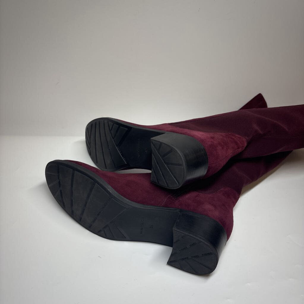 Marc Fisher Boots 8 Maroon Suede