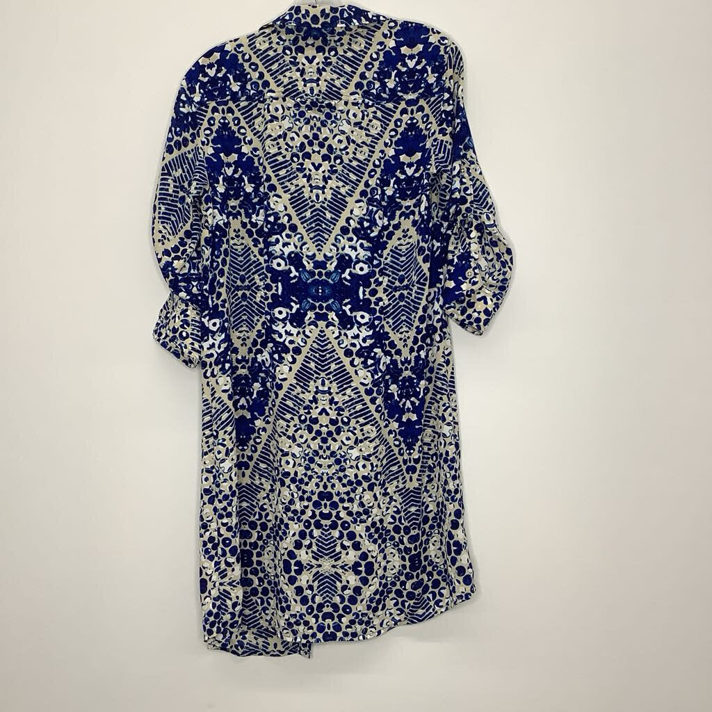 Cabi Dress M Blue/Tan