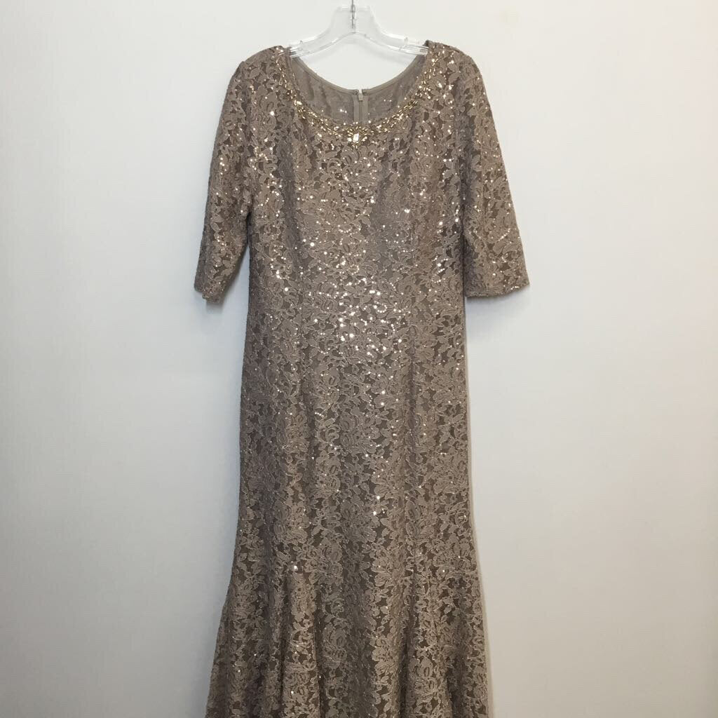 Alex Evenings Formal Wear 12/L Petite Taupe