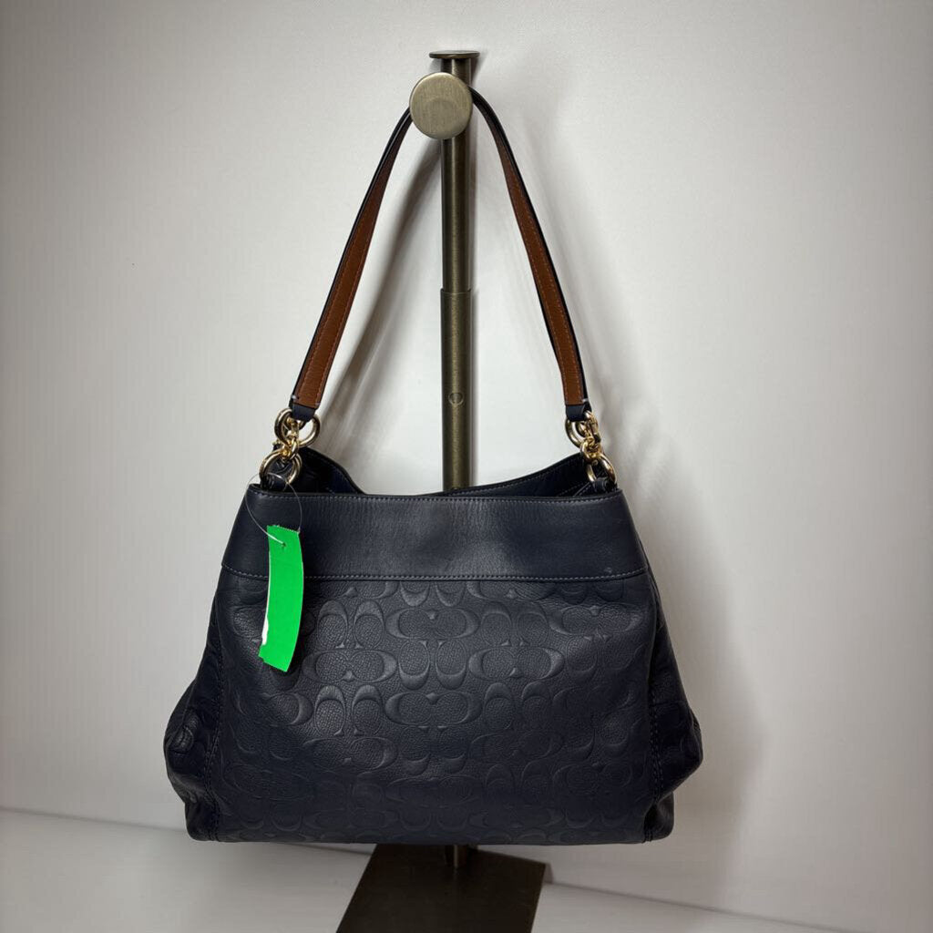 Coach Purses 10Hx13Lx5W Navy Signature