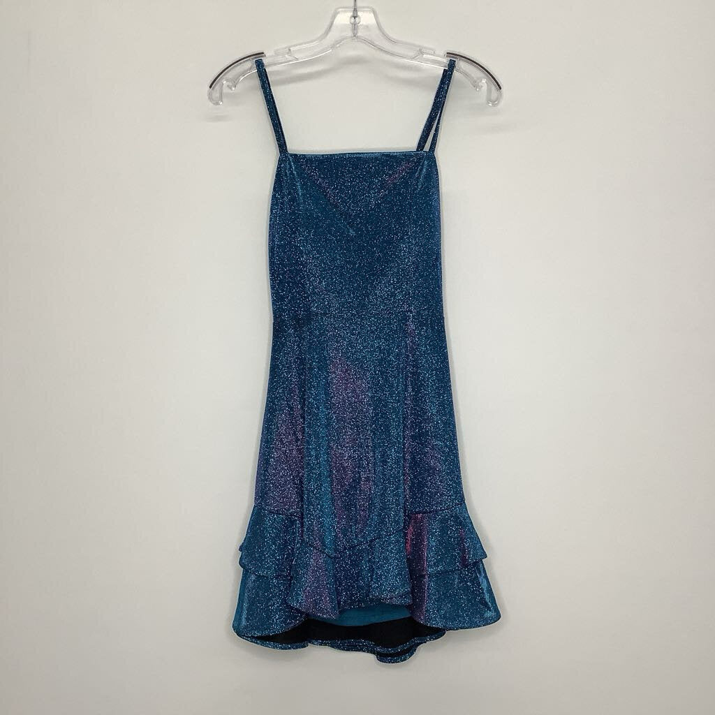 Homecoming Dress 7/M Blue/Pink Iridescent