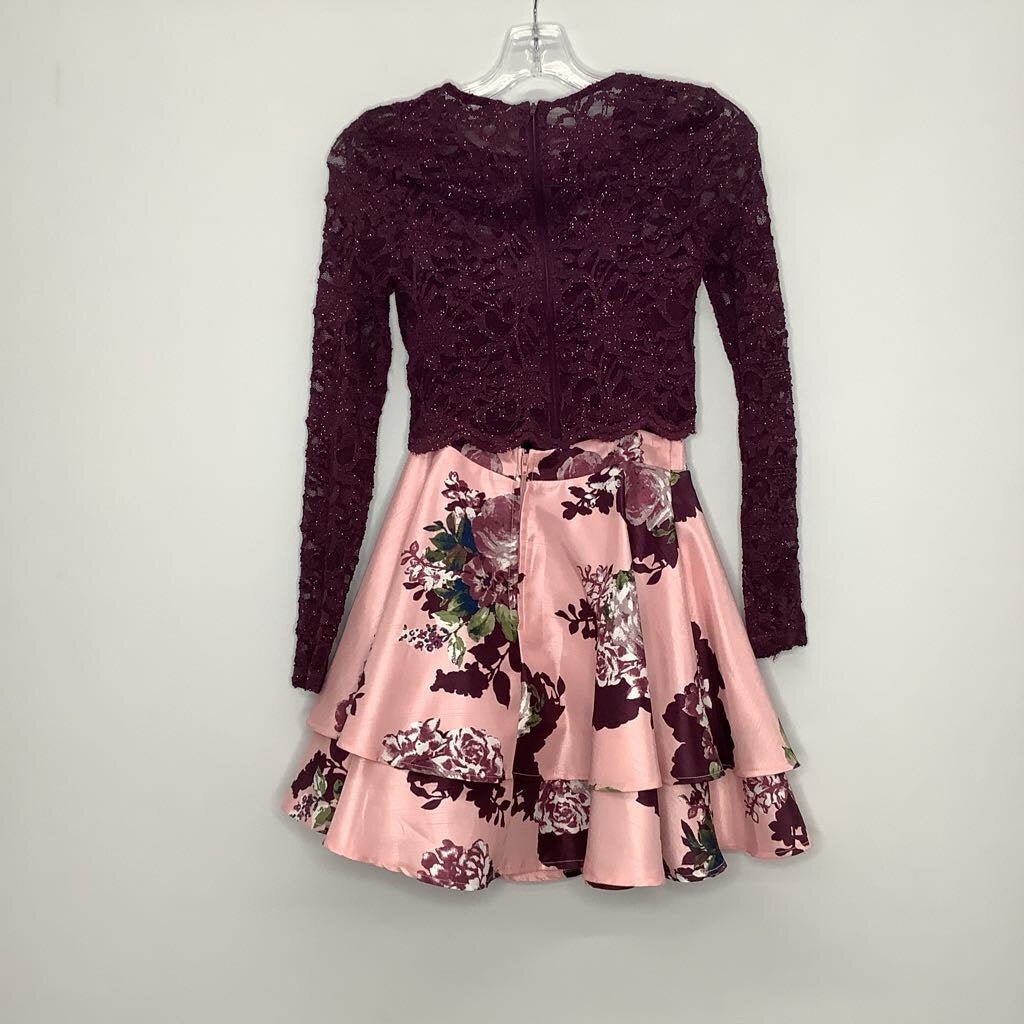 City Studio Homecoming Dress 1/XS Plum/Pink