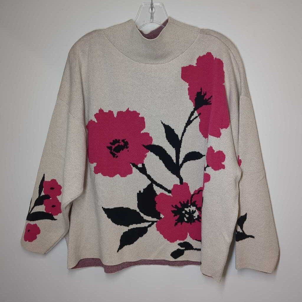 Maeve Sweater 1X Plus Beige/Pink