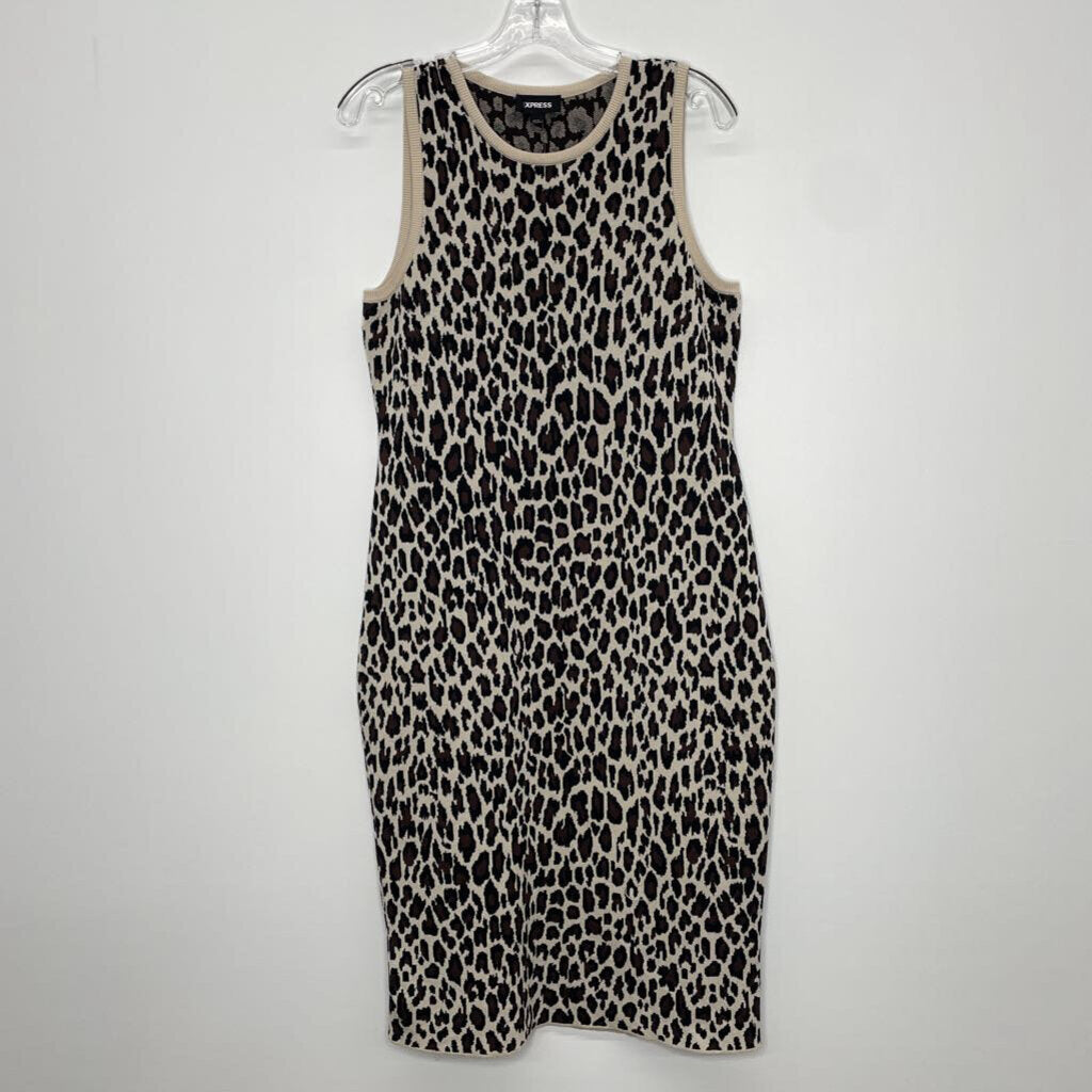 Express Dress L Leopard Print