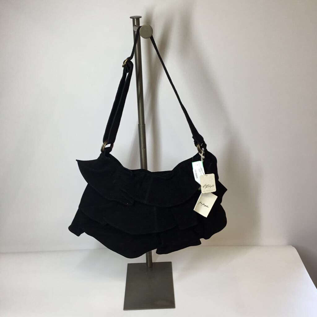 Free People Purses Black Suede