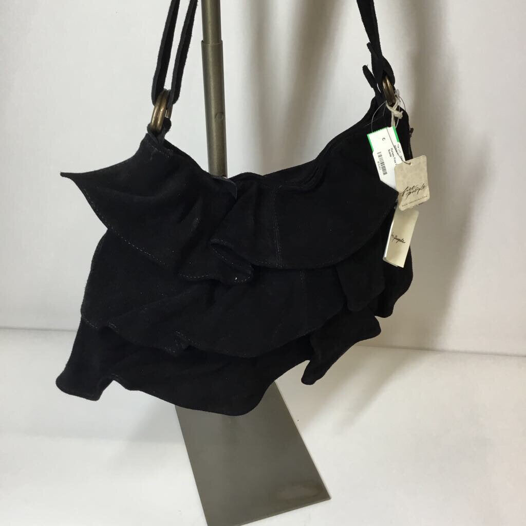 Free People Purses Black Suede