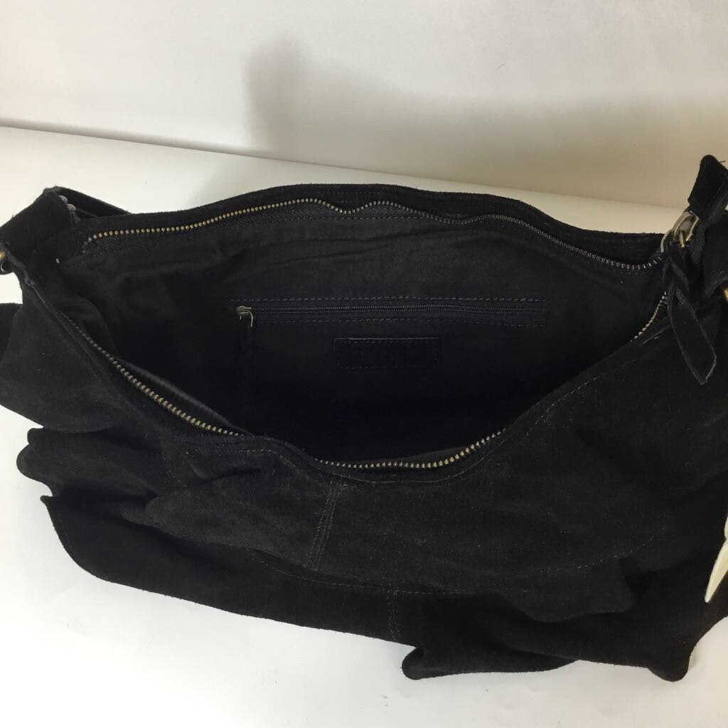 Free People Purses Black Suede