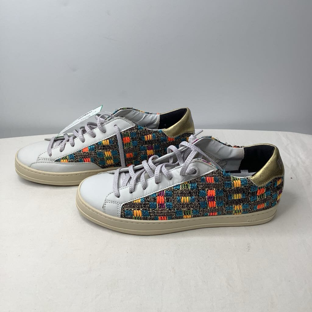 P448 Shoes 6.5 White/Gold/Multi