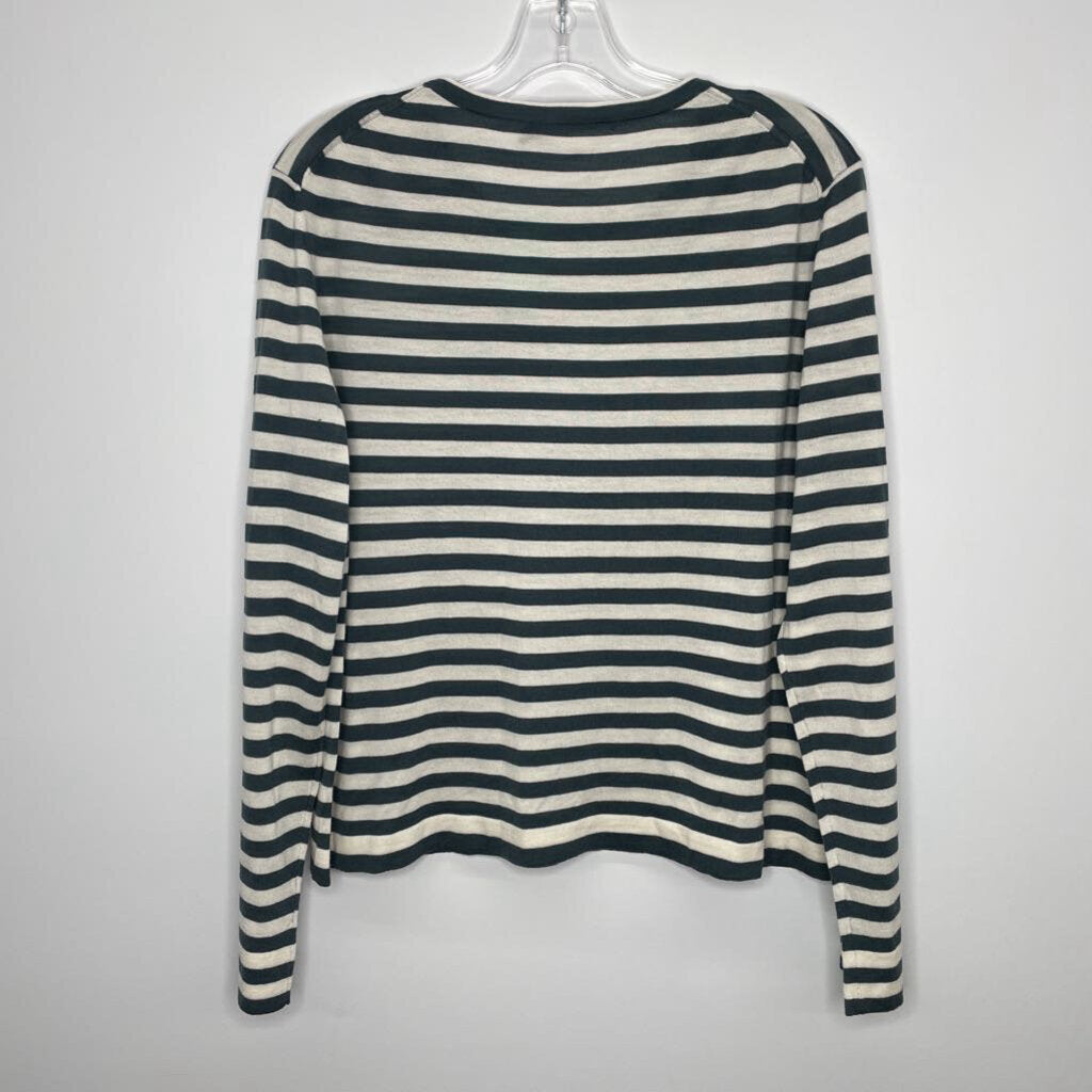Long Sleeve XXL Green/Ivory Merino Wool