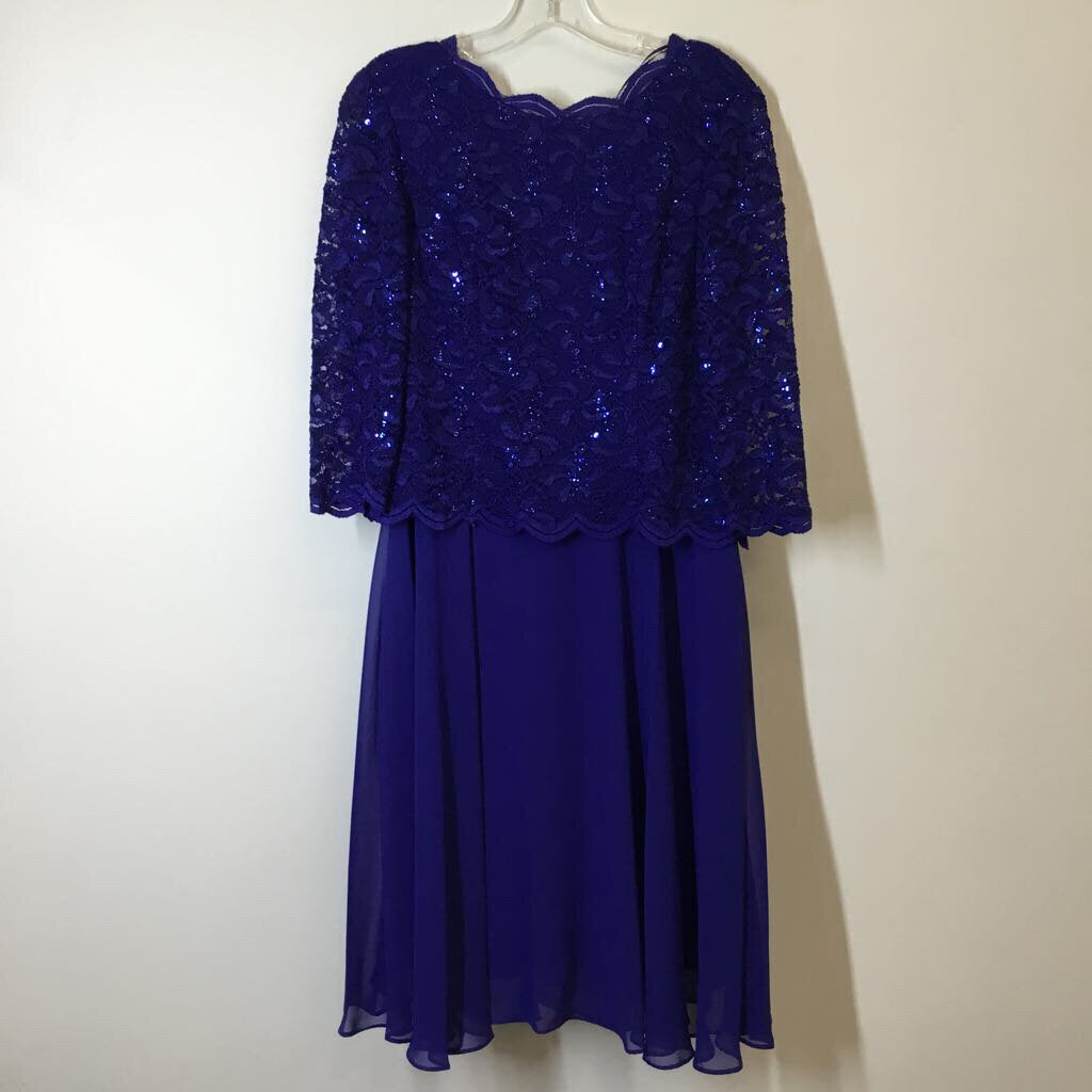 Alex Evenings Formal Wear 8/M Petite Blue