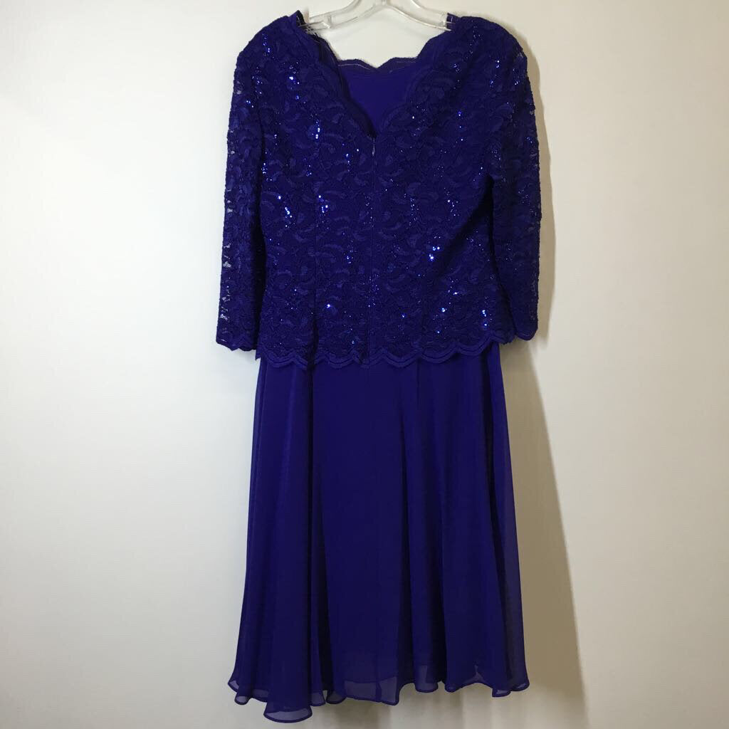 Alex Evenings Formal Wear 8/M Petite Blue