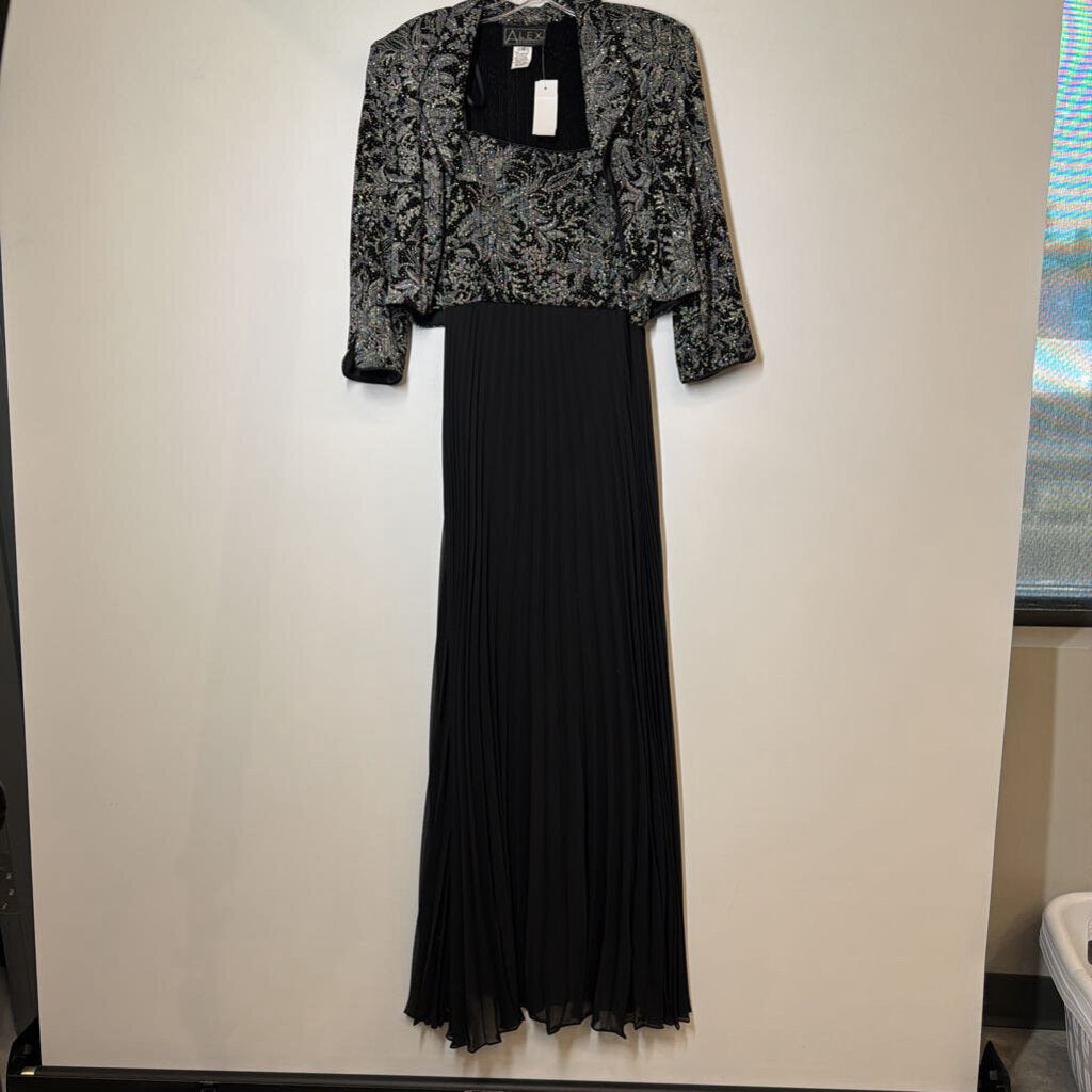 Alex Evenings Formal Wear 12/L Black/Silver