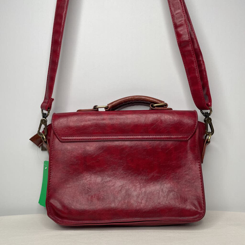 Purses Shoulder Purse Red/Brown Leather