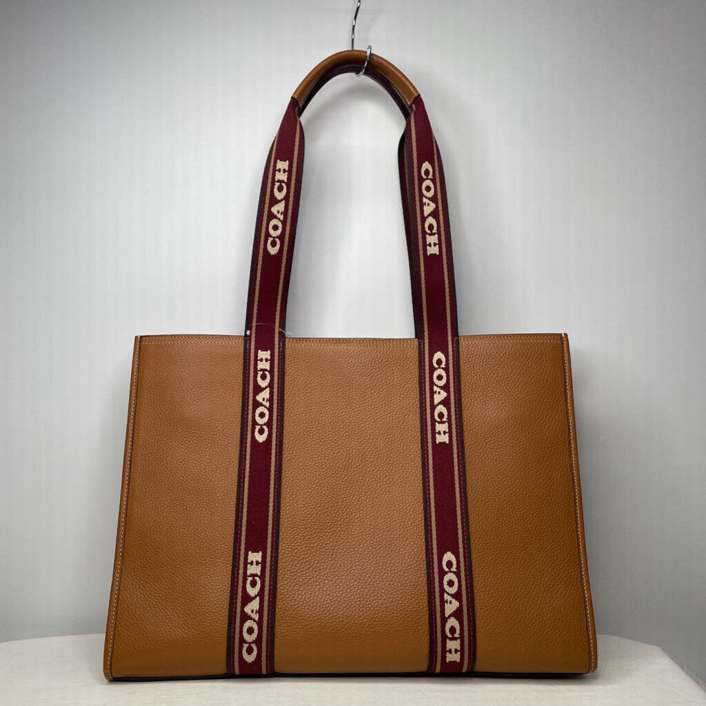 Coach Accessories Large Tote Leather/Burgundy Straps