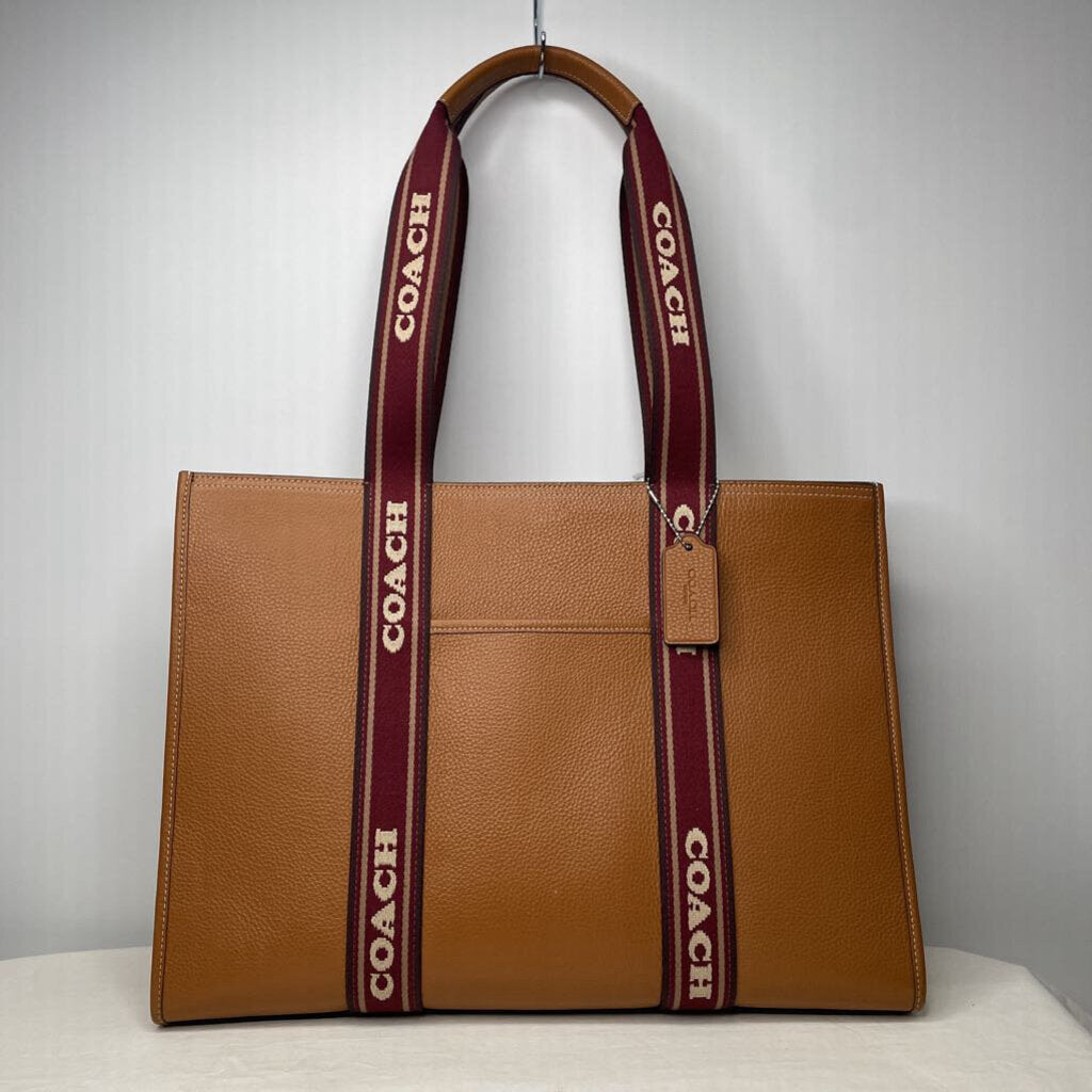 Coach Accessories Large Tote Leather/Burgundy Straps