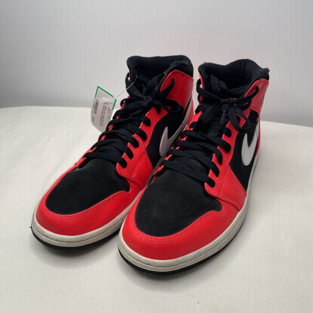 Air Jordan Shoes Men's 12 Neon Red/Black