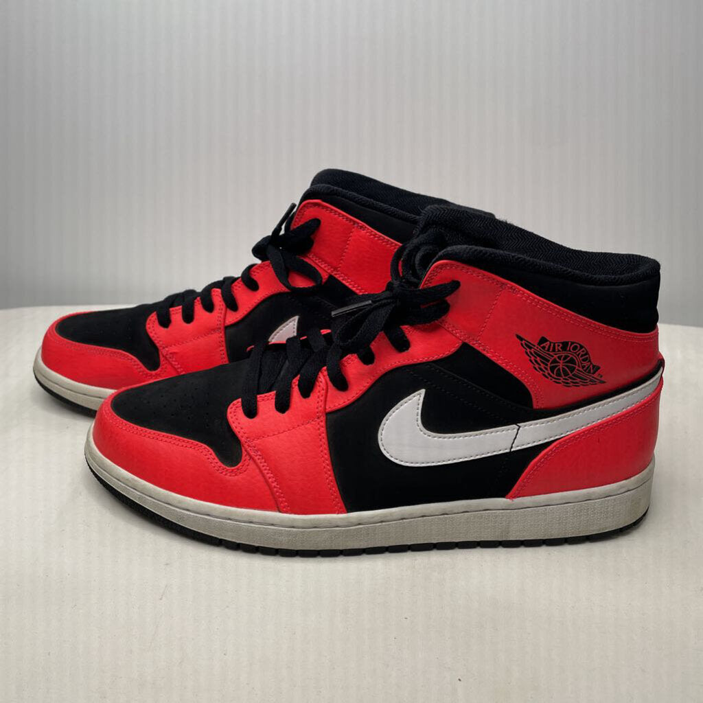 Air Jordan Shoes Men's 12 Neon Red/Black