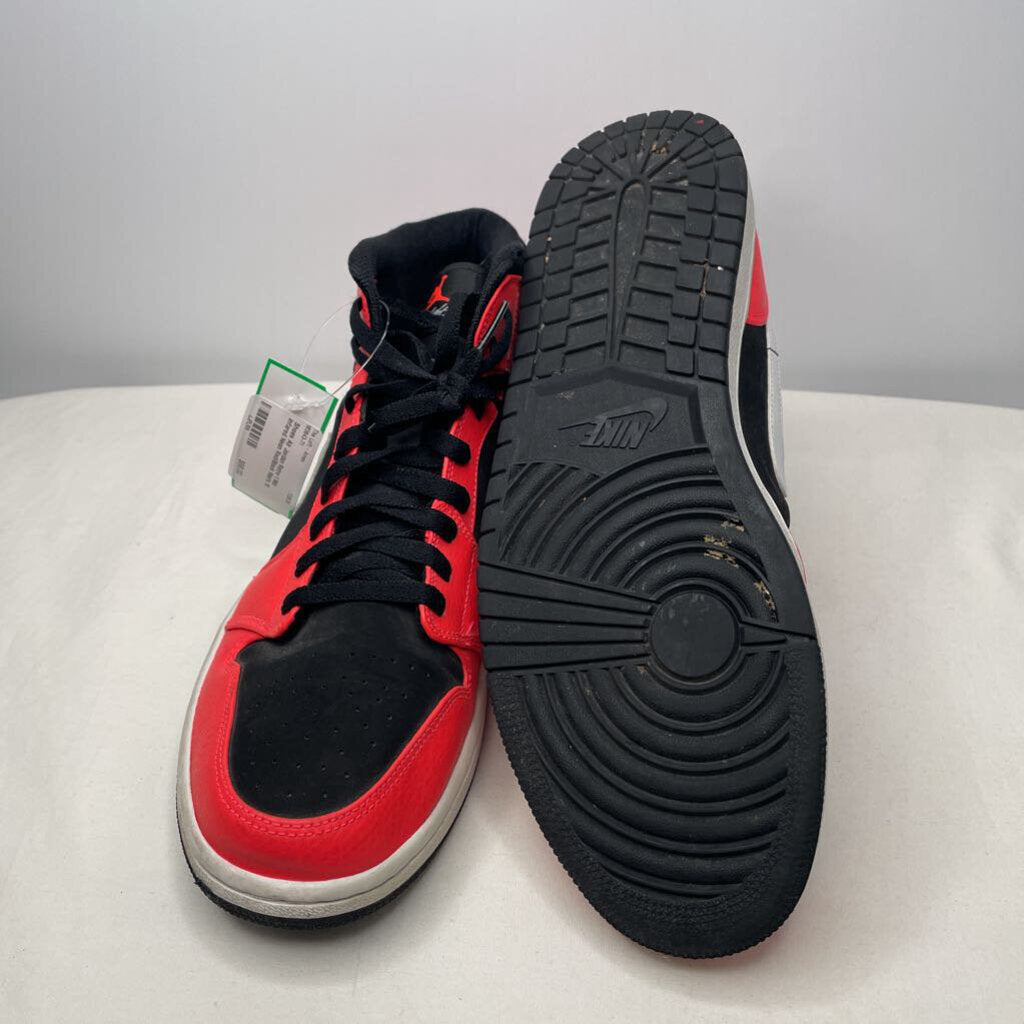 Air Jordan Shoes Men's 12 Neon Red/Black