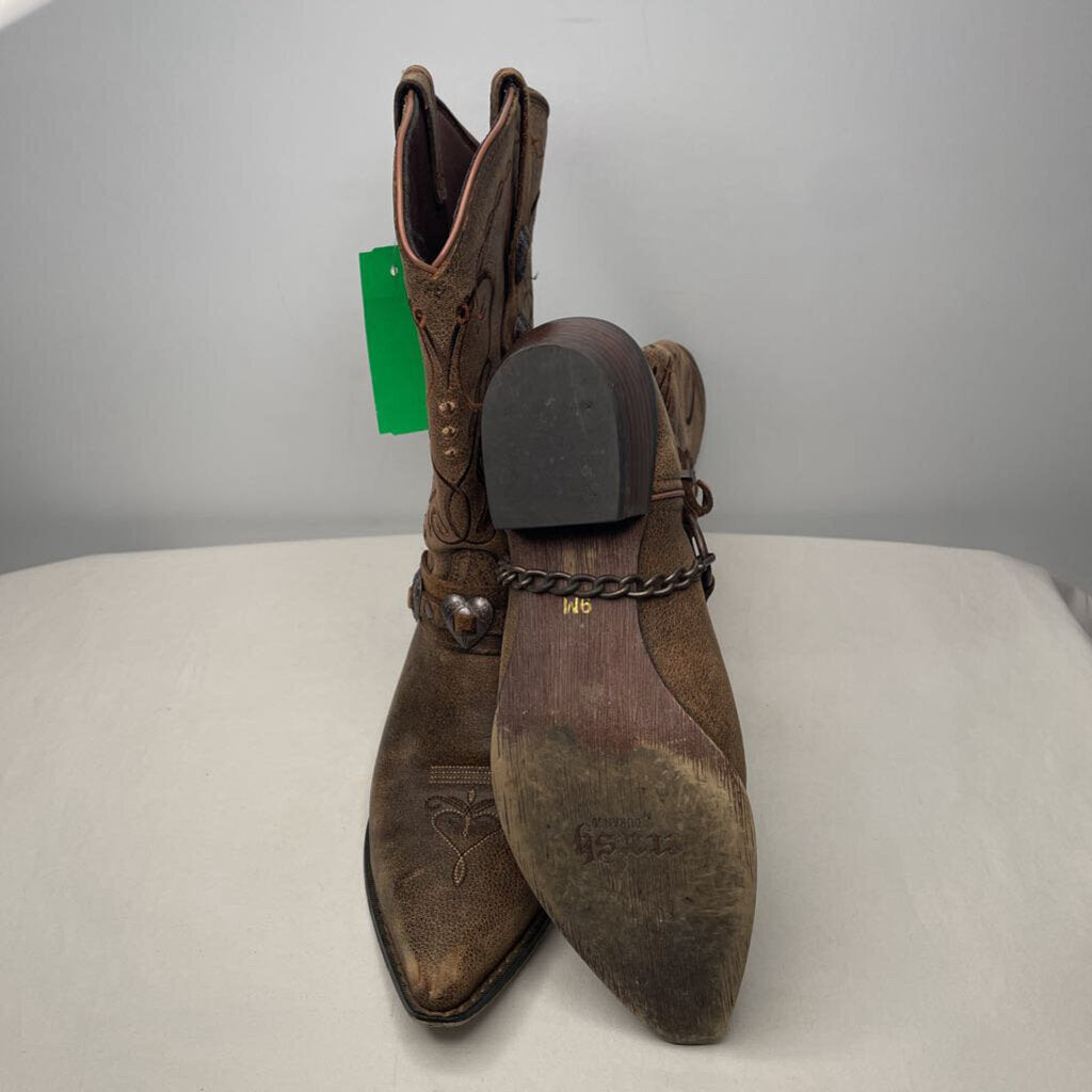 Durango Boots 9 Brown/Hearts