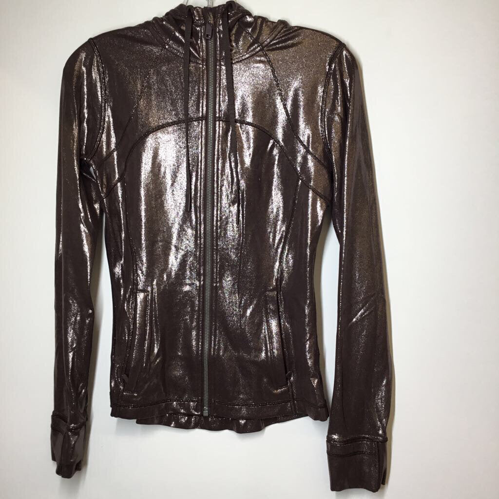 Lululemon Athletic Tops 6/S Brown Glitter