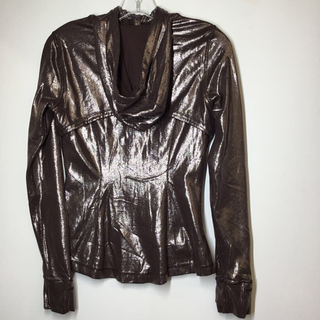Lululemon Athletic Tops 6/S Brown Glitter
