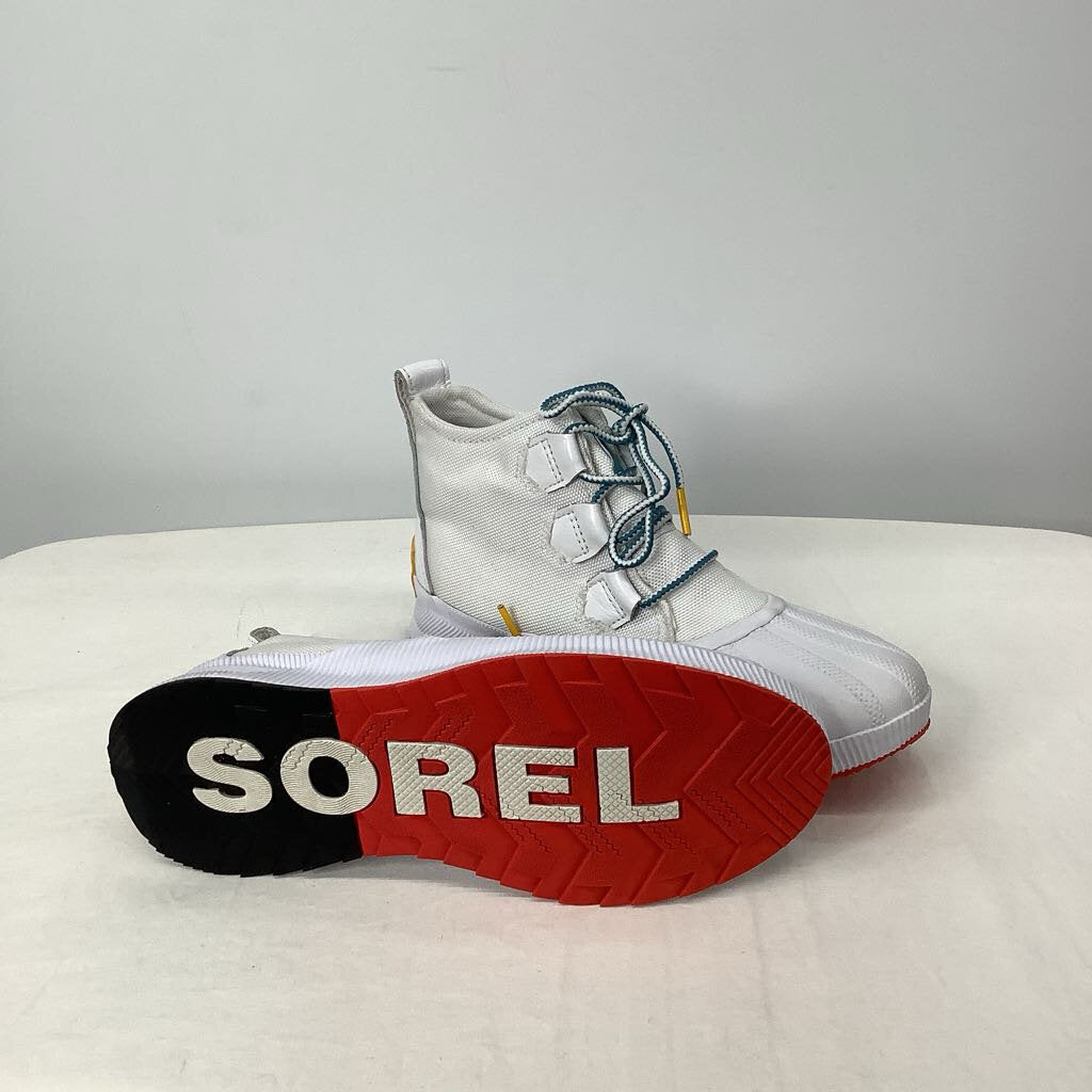 Sorel Boots 8 Ivory/Teal