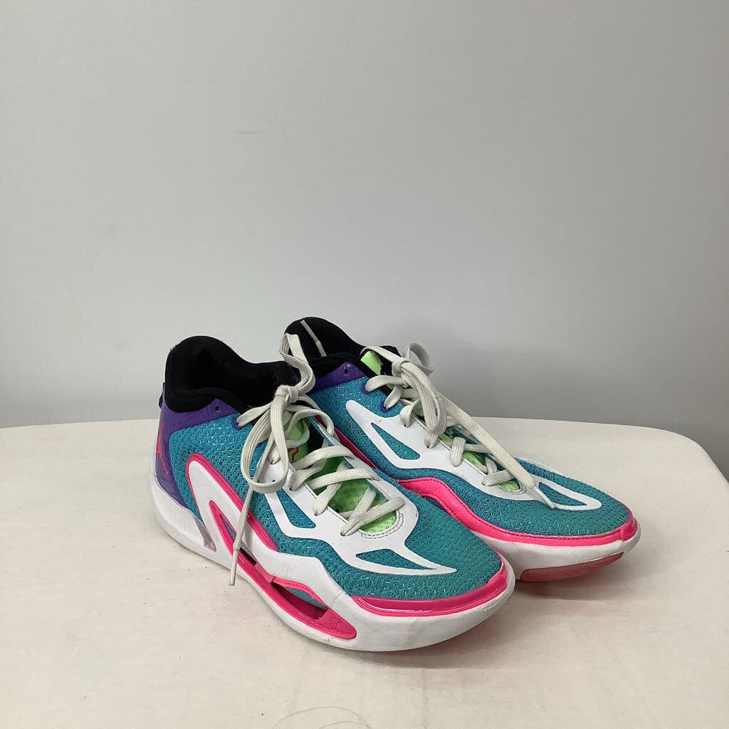 Air Jordan Shoes Men's 8.5 White/Teal/Pink/Purple/Black