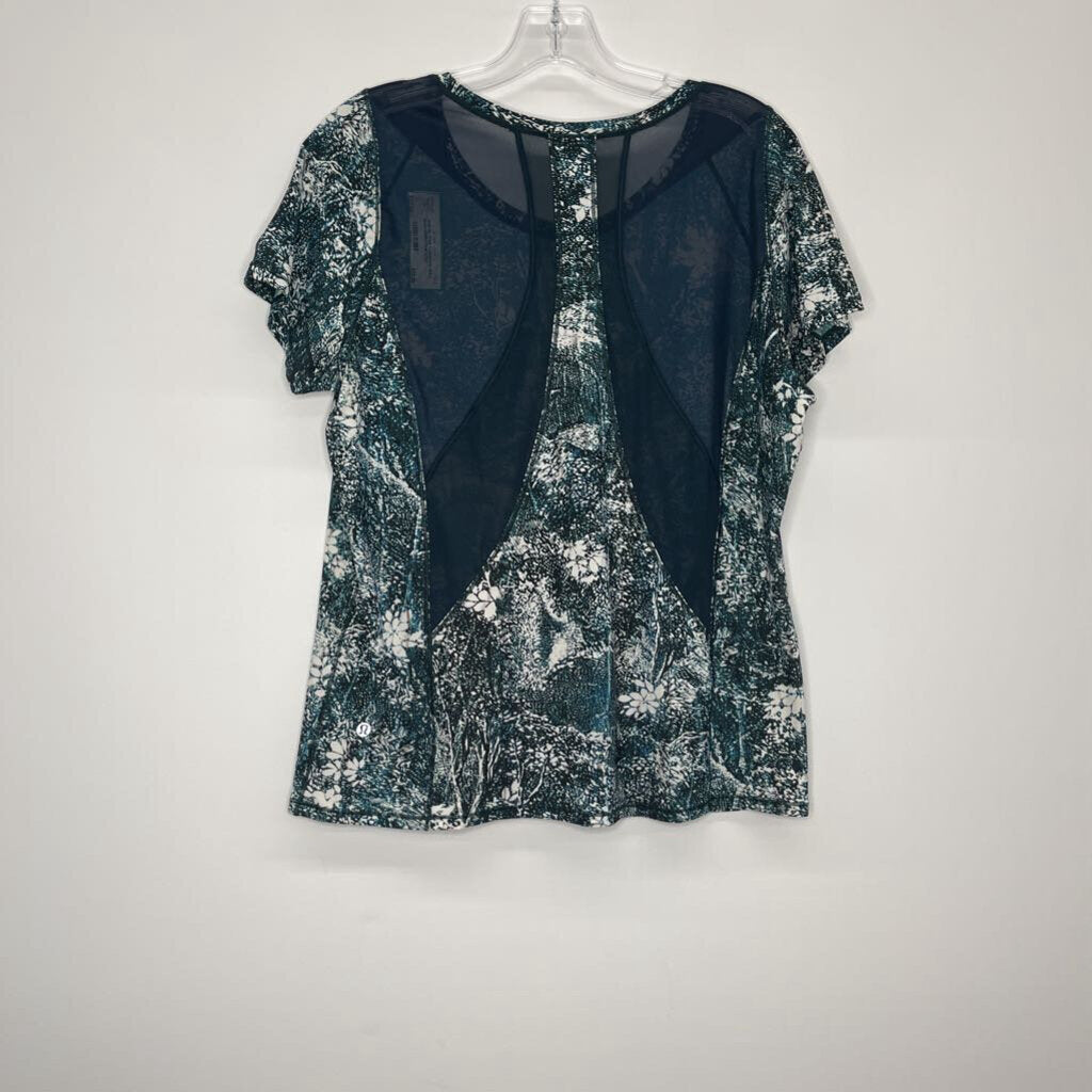Lululemon Athletic Tops L(12) Navy/White/Teal