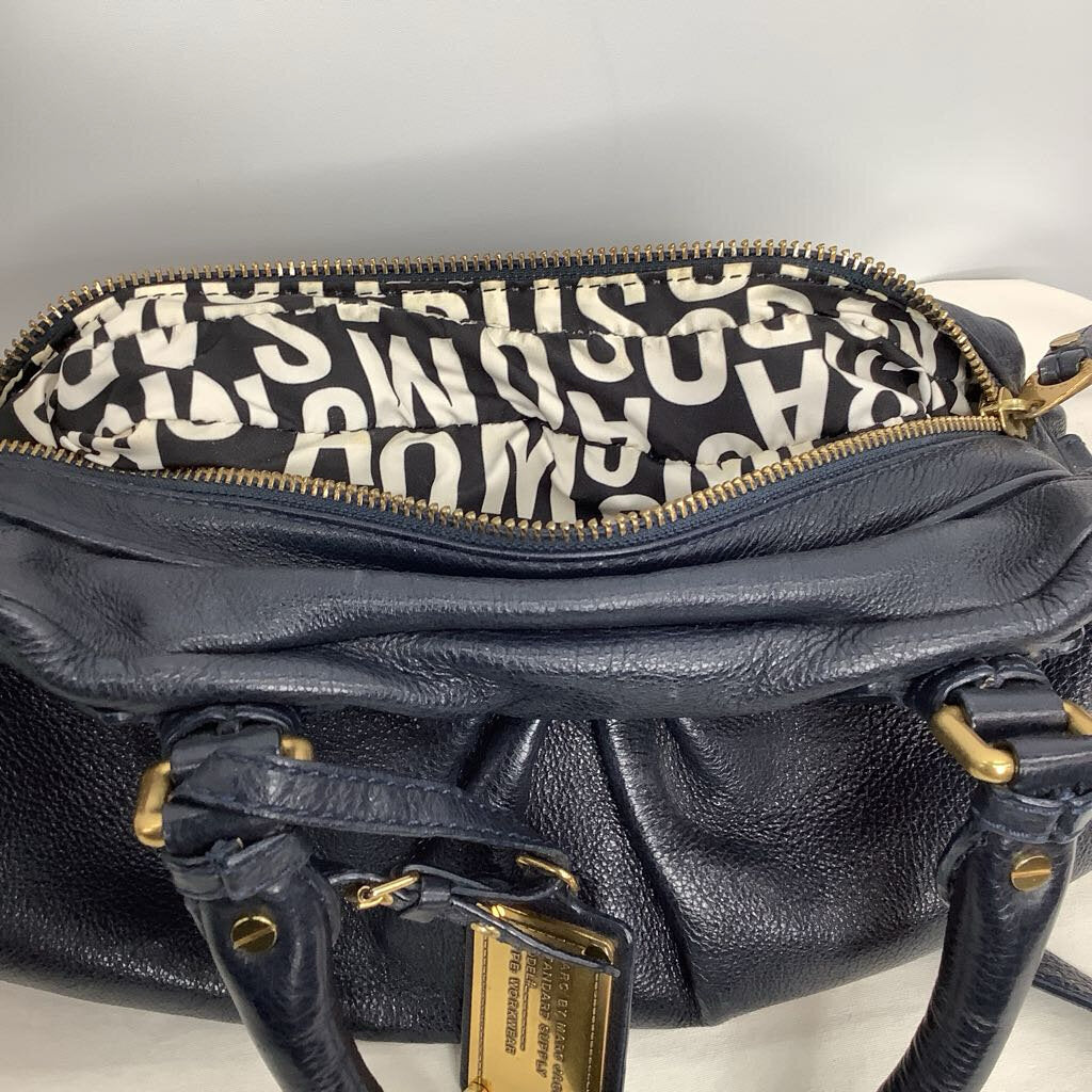 Marc Jacobs Purses Medium Handbag w/crossbody handle Navy/Gold