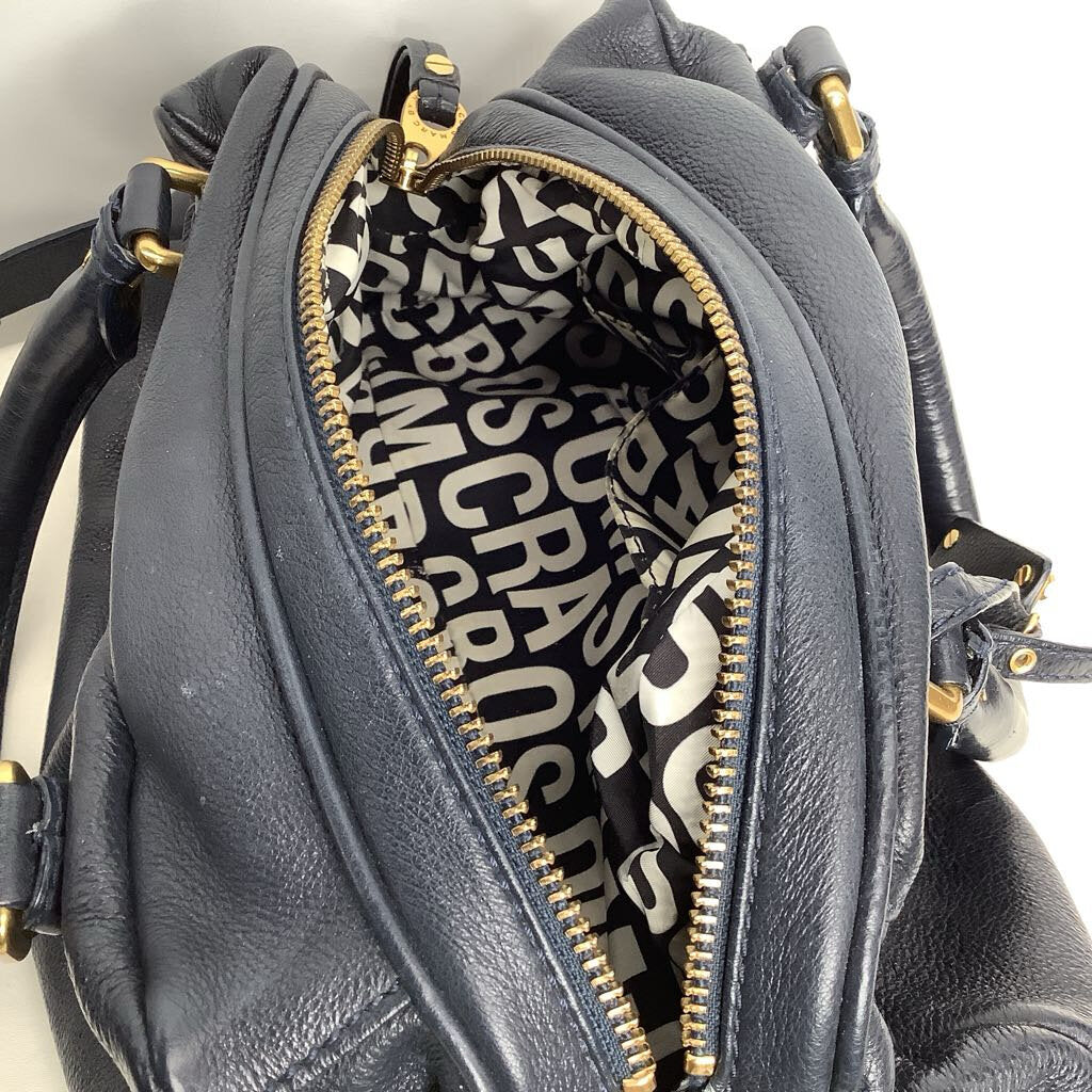 Marc Jacobs Purses Medium Handbag w/crossbody handle Navy/Gold