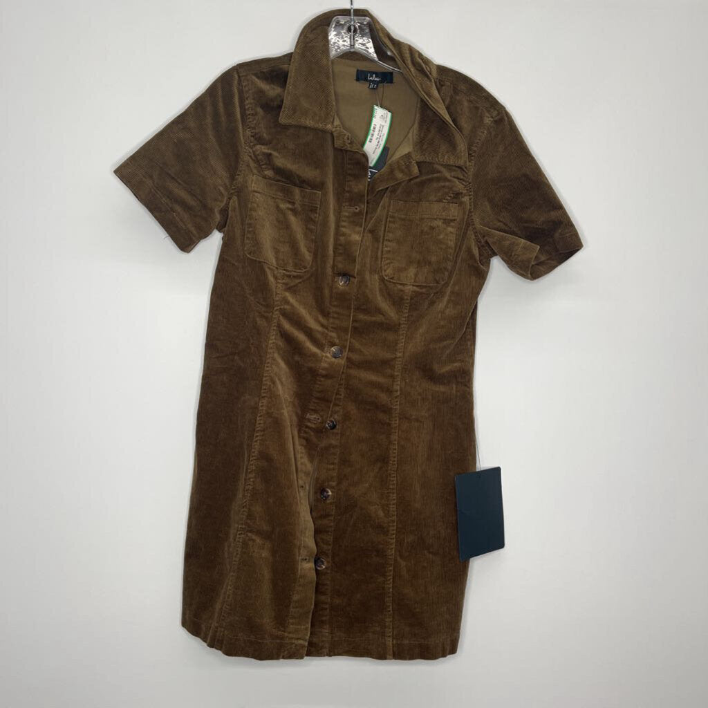 Lulus Dress XL Green Corduroy