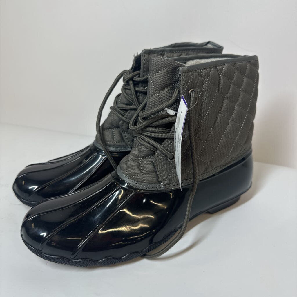 Journee Collection Boots 10 Grey/Black