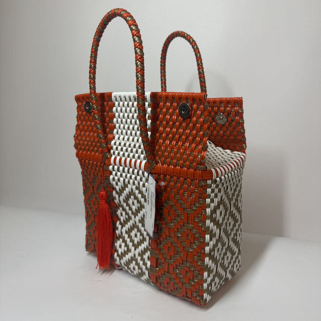 Purses Orange/Brown/White