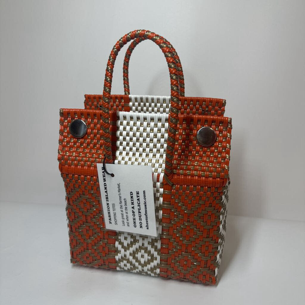 Purses Orange/Brown/White