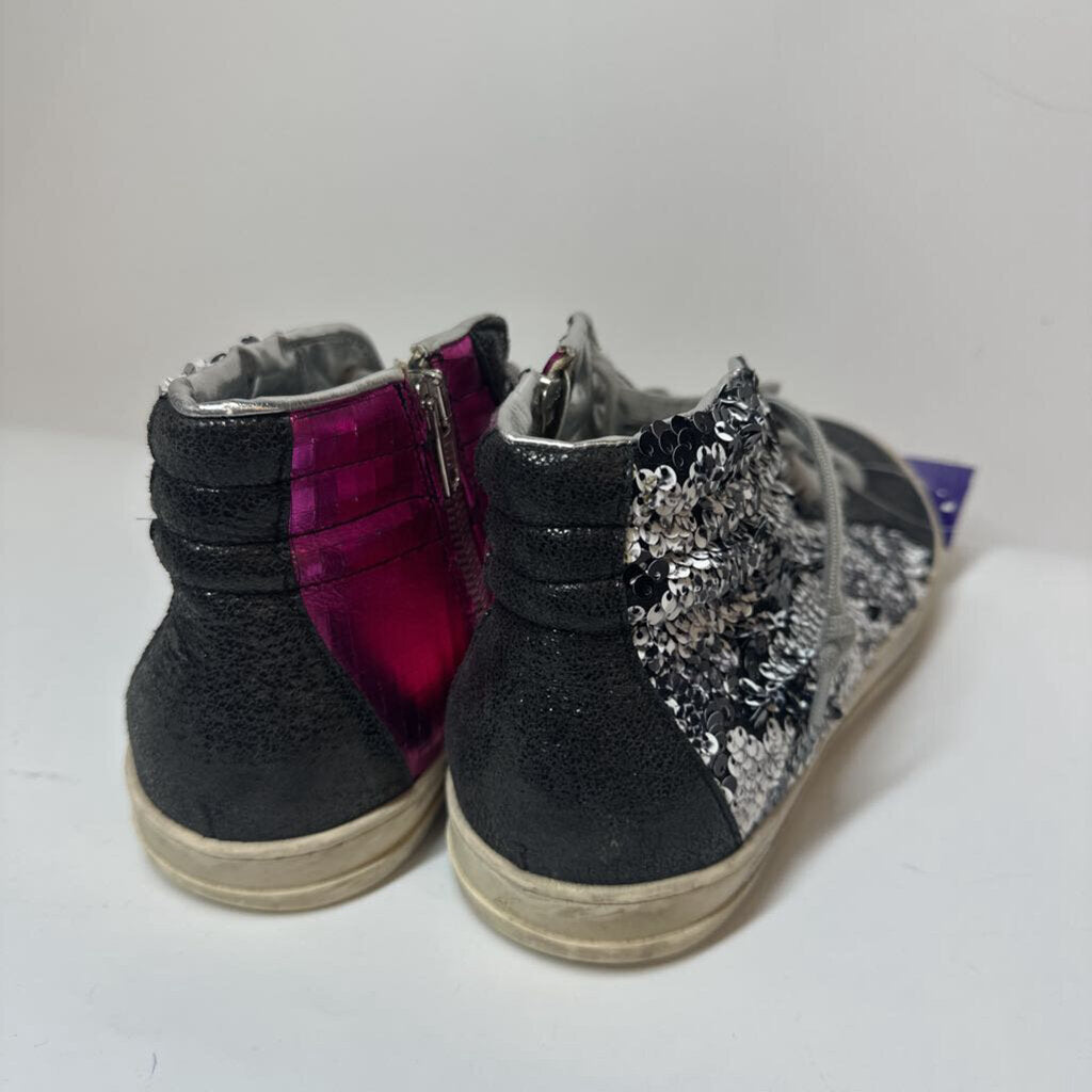 P448 Shoes 9 BW/Gray/Pink