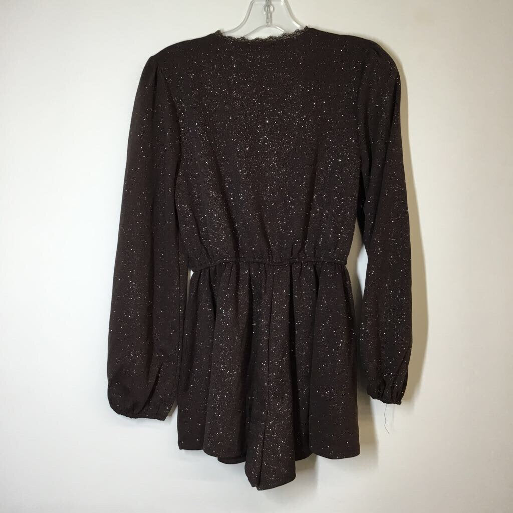 Francesca's Outfit S Brown/Glitter