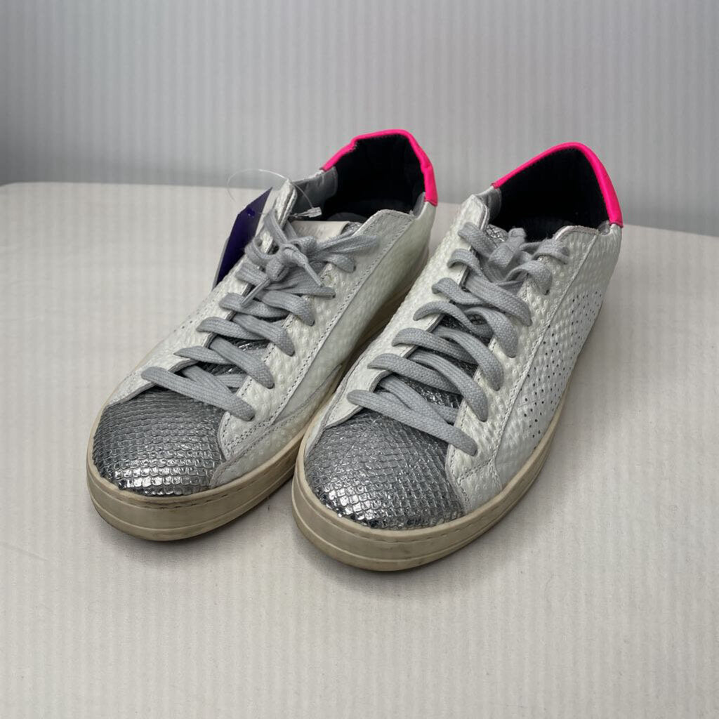 P448 Shoes 8/8.5 White/Pink/Silver
