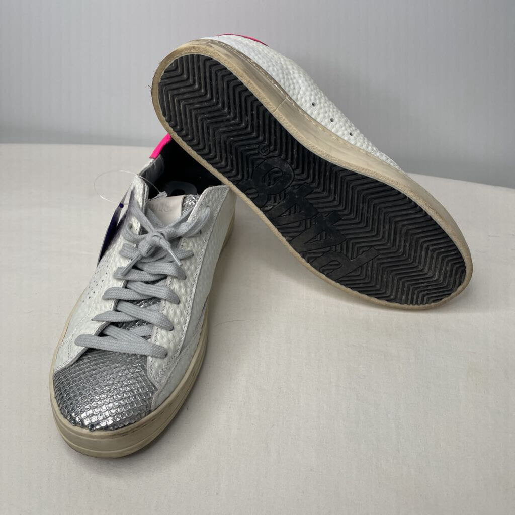 P448 Shoes 8/8.5 White/Pink/Silver