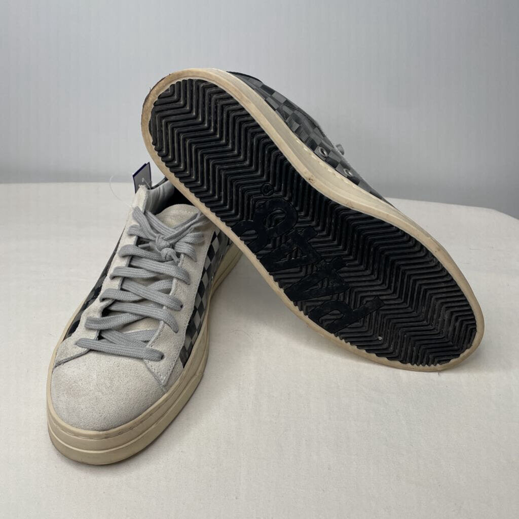 P448 Shoes 8/8.5 Black/Gray Checkered