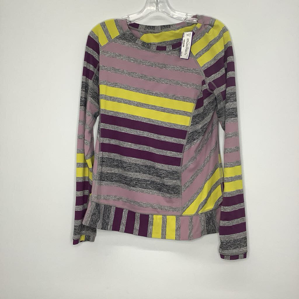 Lululemon Athletic Tops L/12 Purple/Gray/Yellow