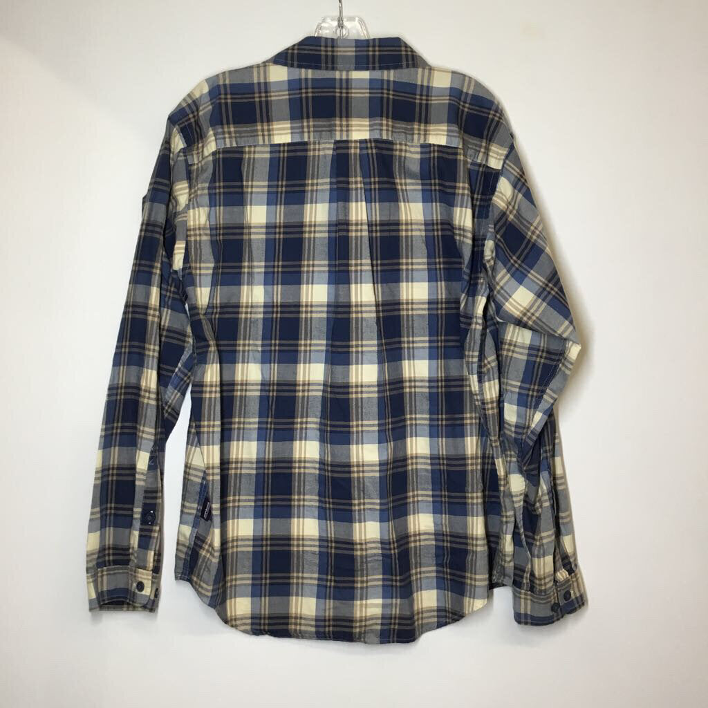 Patagonia Button Down Men's M Blue/Yellow