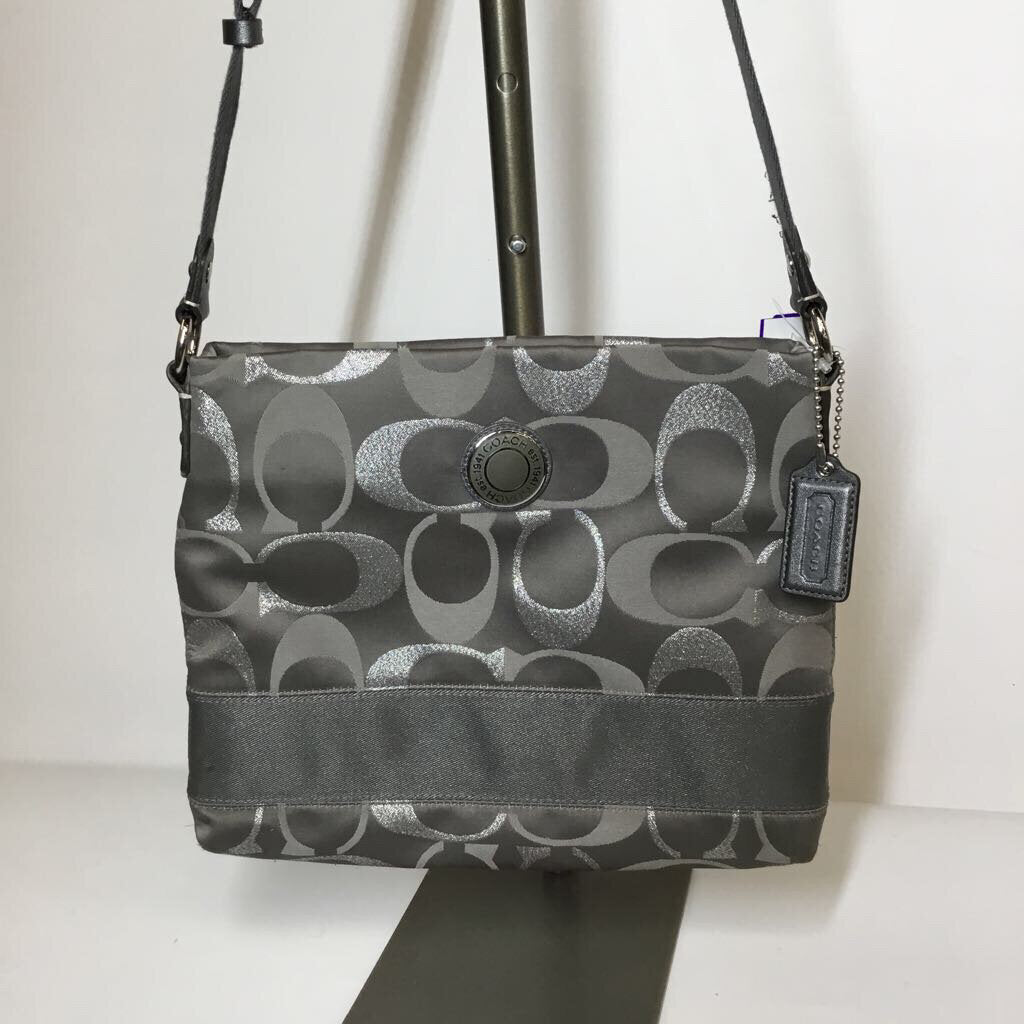 Coach Purses Gray Signature