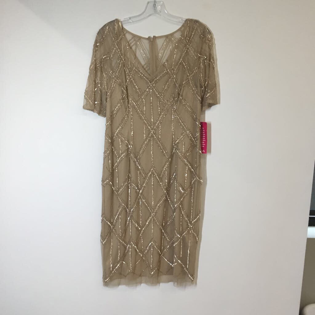 Adrianna Papell Formal Wear 12/L Tan