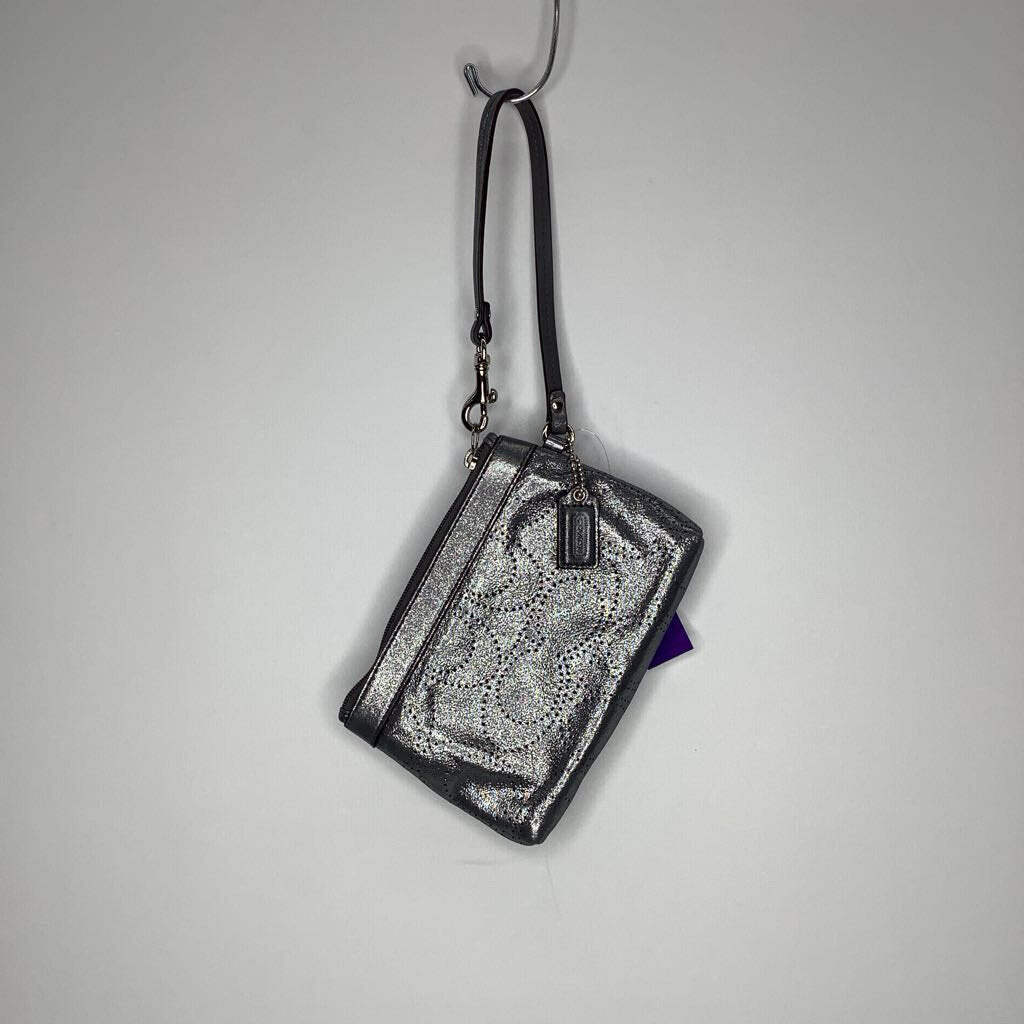 Coach Wallet Wristlet Dark Silver