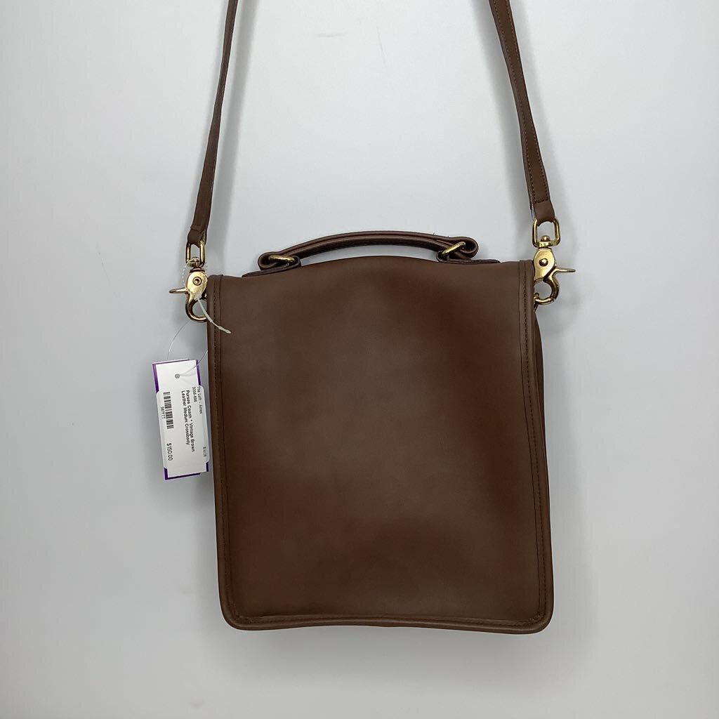 Coach Purses Medium Crossbody Vintage Brown Leather
