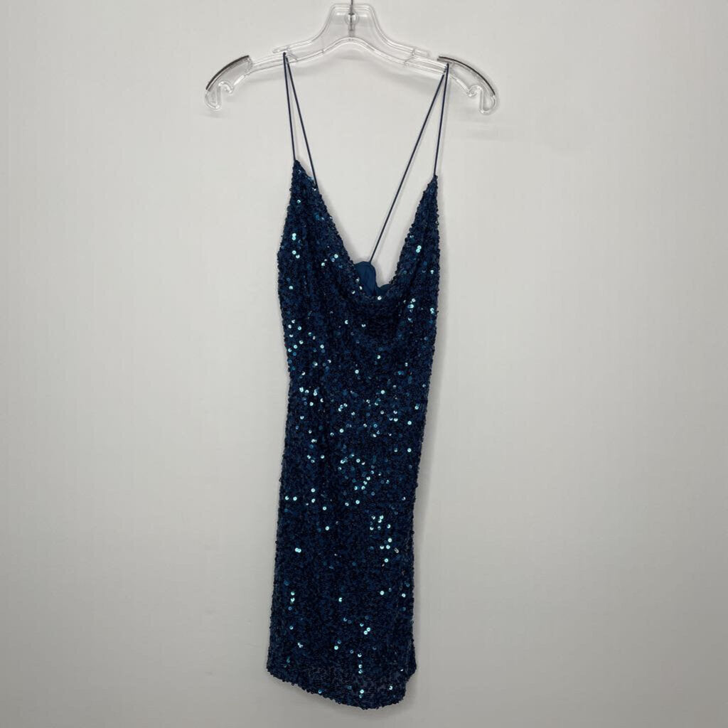 B. Darlin Homecoming Dress 15/16 (XL) Navy Sequins