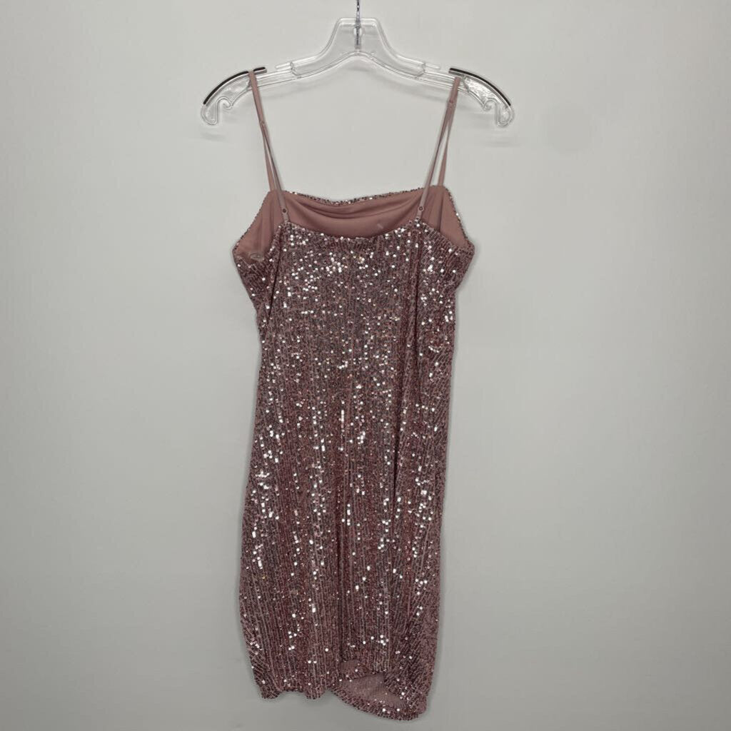 Honey and Rosie Homecoming Dress L Mauve Sequins
