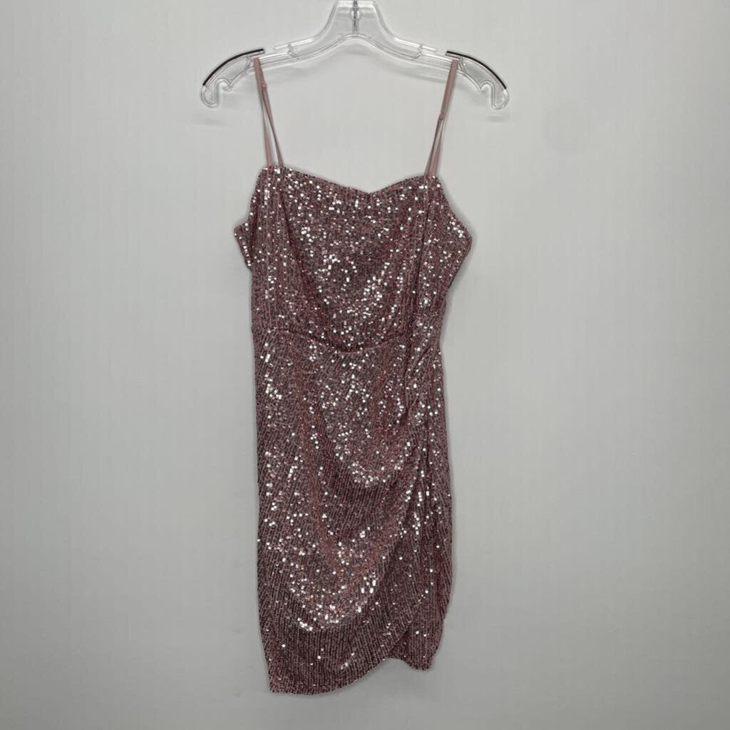 Honey and Rosie Homecoming Dress L Mauve Sequins
