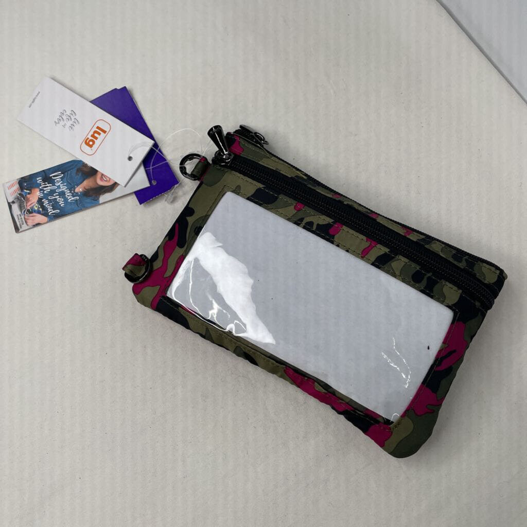 Lug Purses Small Crossbody Green/Pink