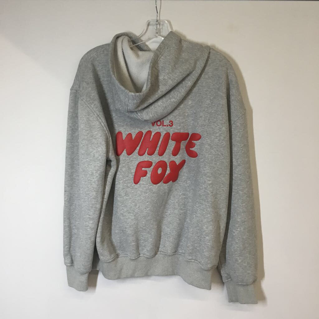 White Fox Sweatshirt S/M Gray
